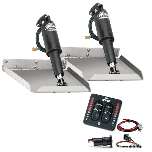 Lenco 12" x 18" Edgemount Trim Tab Kit w/LED Indicator   Switch Kit 12V [TT12X18EI]