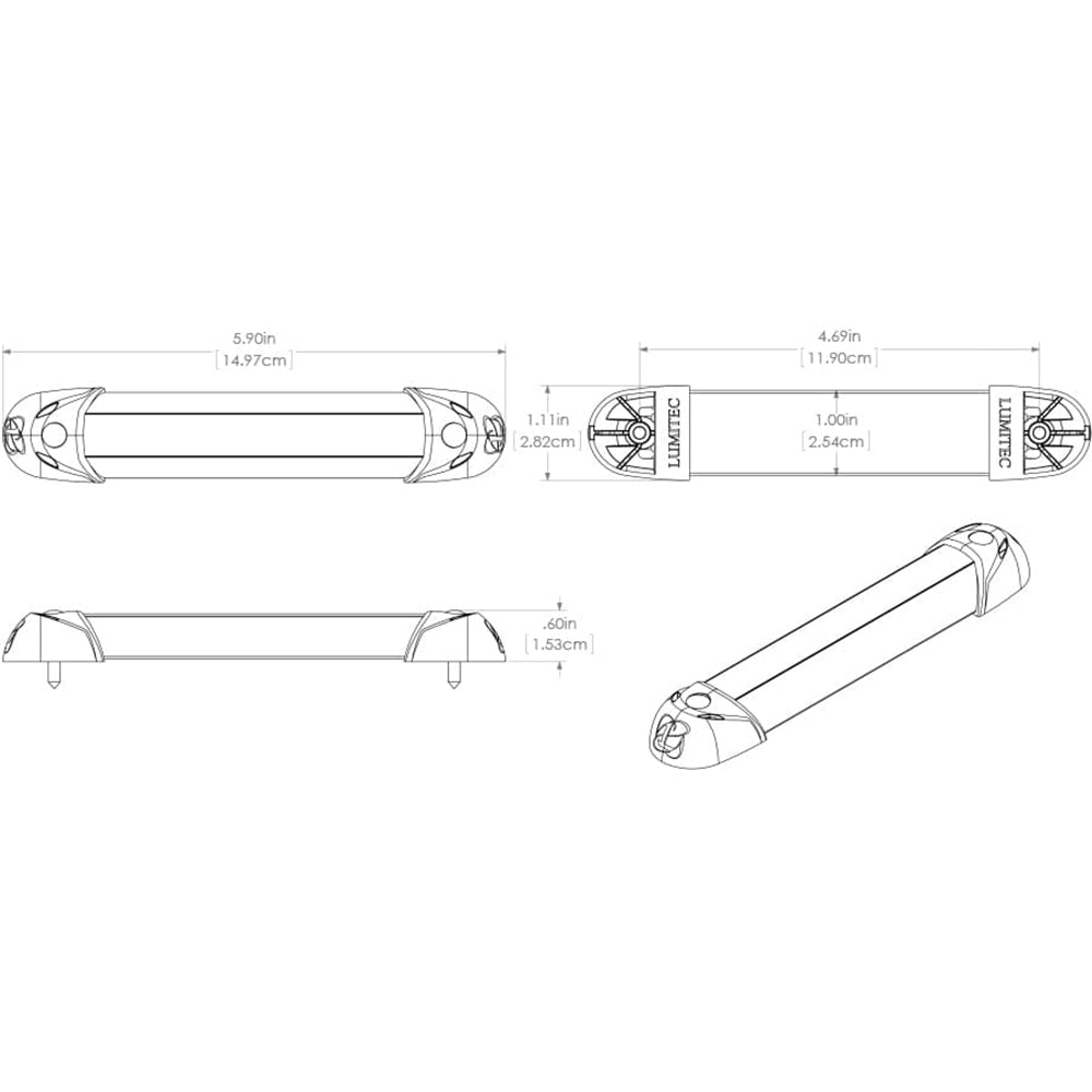 Lumitec MiniRail2 6" Light - White Non Dimming [101078]