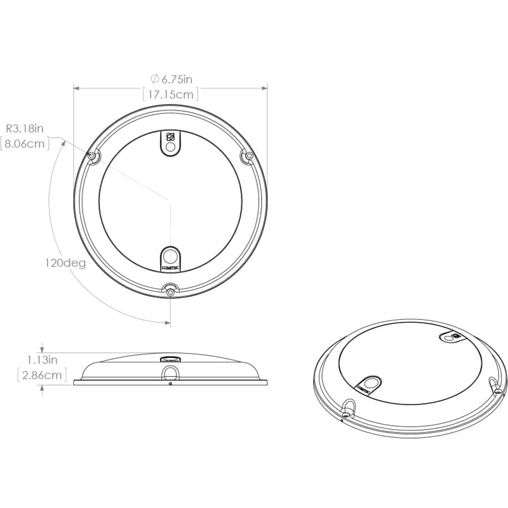 Lumitec TouchDome - Dome Light - Polished SS Finish - 2-Color White/Red Dimming [101098]