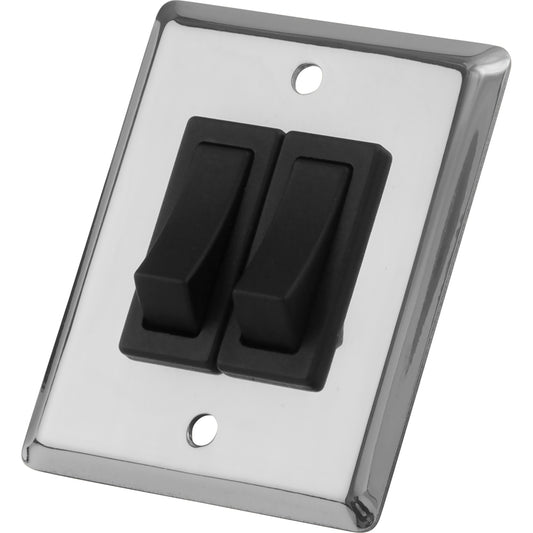 Sea-Dog Double Gang Wall Switch - Stainless Steel [403020-1]