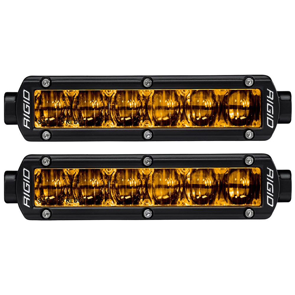 RIGID Industries 6" SR-Series SAE Compliant Fog Light - Black w/Yellow Light [906704]